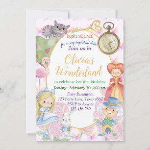 Invitation Alisa au Pays des Merveilles