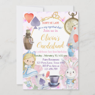 Invitation Alisa dans l'Onederland