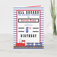 All Aboard 5th Birthday Express Choo Choo Train