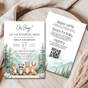 Invitation All in One Adventure lance le Baby shower des bois