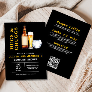 Invitation All in One Beers Diapers Couples Baby shower