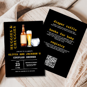 Invitation All in One Beers Diapers Couples Baby shower