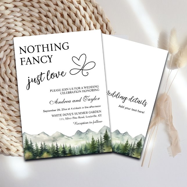 Invitation All in One Nothing Fancy Just Love Casual Wedding (Créateur téléchargé)