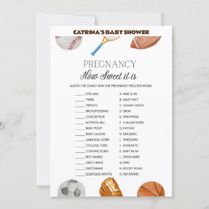 Invitation All Stars Sports Baby shower - Nom modifiable, 5x7