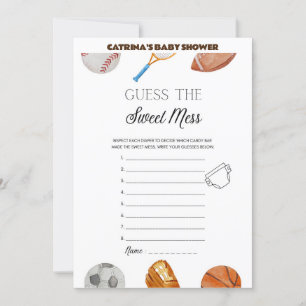 Invitation All Stars Sports Baby shower - Nom modifiable, 5x7
