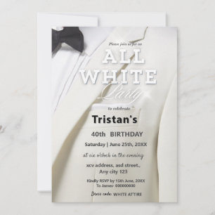 Invitation All White Affair ou party Luxe