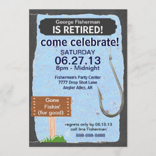 Invitation "Allé pêcher" la célébration réservée