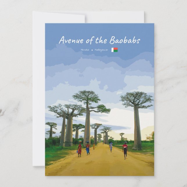 Invitation Allée des Baobabs, Madagascar - Paysage (Devant)