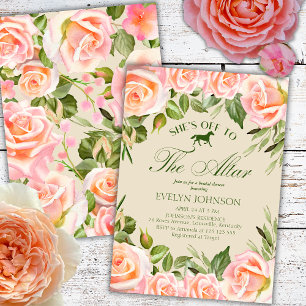 Invitation Aller À La Fête des mariées Florale Du Derby De L'