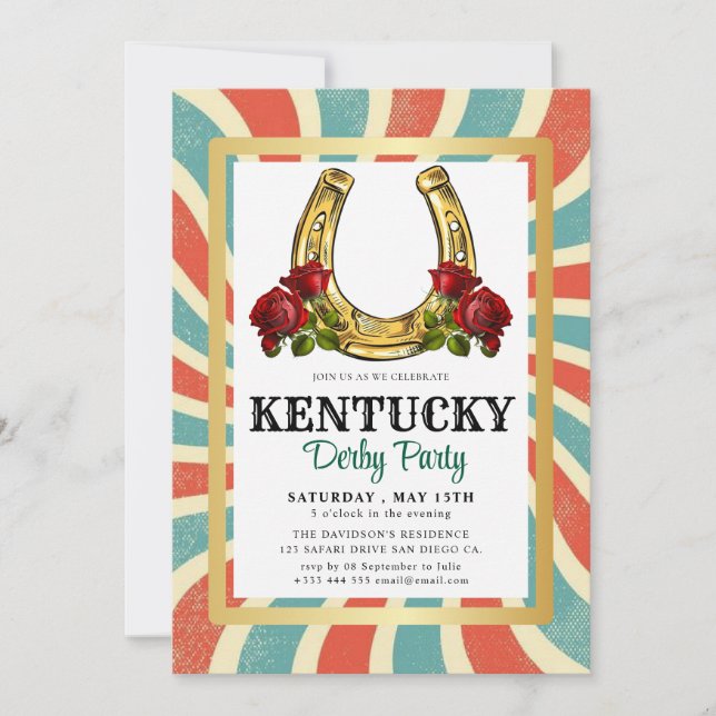 Invitation Allez aux courses ! Rejoignez-nous pour un Derby P (Devant)