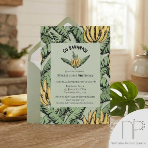 Invitation Allez Bananas Tropical Vert