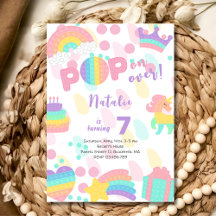 Allez-y ! Pastel pop it anniversaire enfant