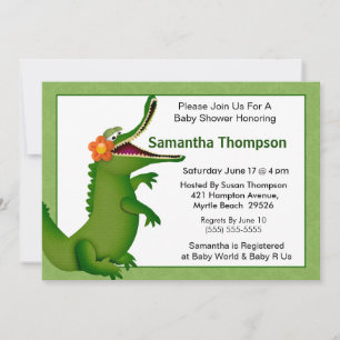 Invitation Alligator/Crocodile Baby shower