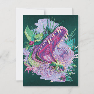 Invitation Alligator Plasticine Art, Cadeau Lover, Cadeau Vin