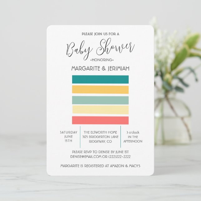 Invitation Allons chercher la plage (Debout devant)