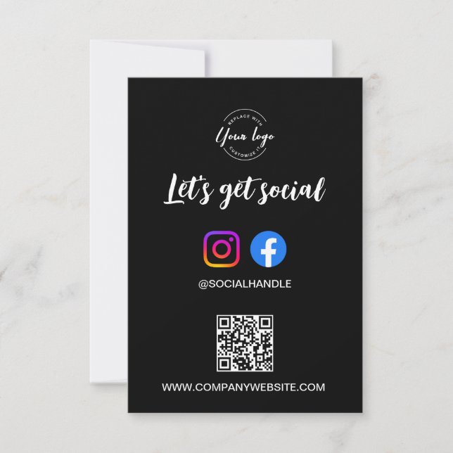 Invitation Allons être sur les réseaux sociaux code QR de log (Devant)