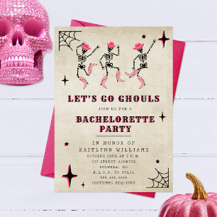 Invitation Allons Gouls Halloween Bachelorette Party