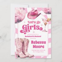 Allons la fille rose Cowgirl Bachelorette Itinérai