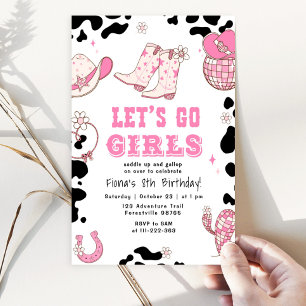 Invitation Allons les filles Cowgirl occidentale Anniversaire