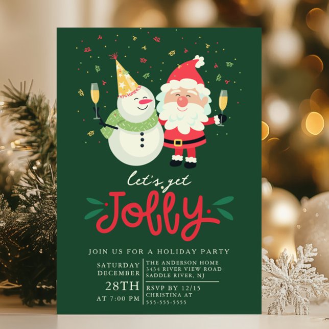Invitation Allons-y Jolly" Fête des fêtes (Créateur téléchargé)