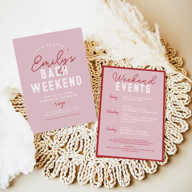 Invitation Allons-y les filles Moderne Enterrement de vie de  (Créateur téléchargé)