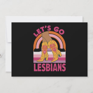 Invitation Allons-y Lesbiennes Mois de la fierté LGBTQ Cowgir