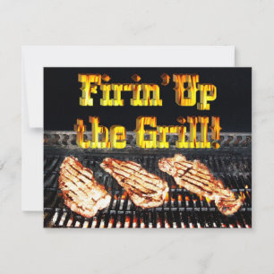 Invitation Allumer le grill ! Fête BBQ