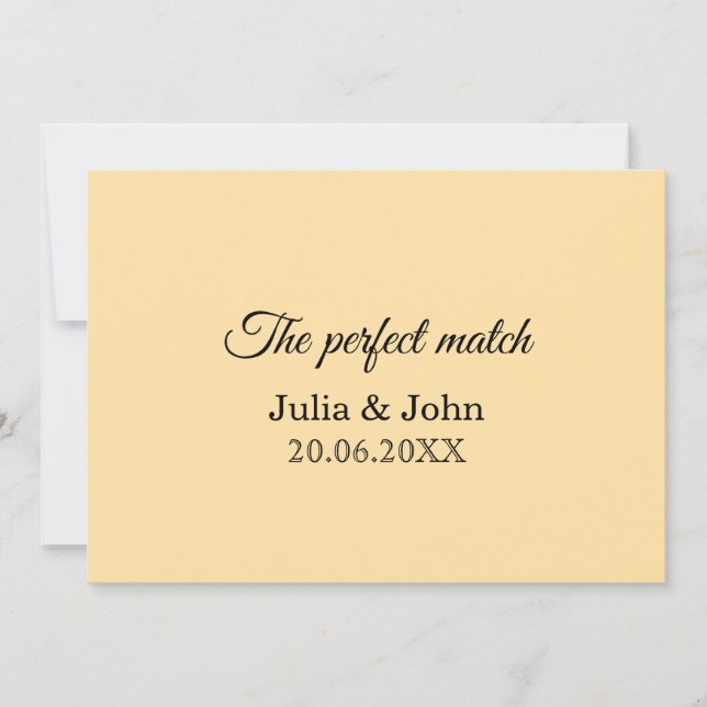 Invitation Allumettes Mariage Perfect Match – Édition Premium (Devant)