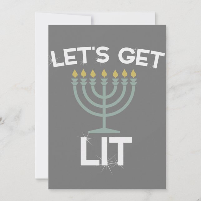 Invitation Allumons-nous la Ménorah Chanukah (Devant)