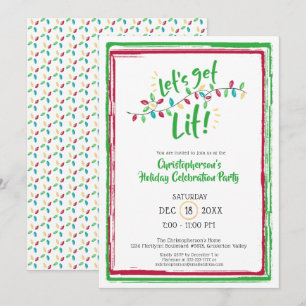 Invitation ALLUMONS-NOUS. Lumières de vacances Fête de va