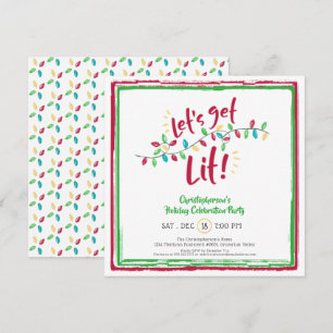 Invitation ALLUMONS-NOUS.   Lumières de vacances   Fête de va