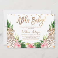 Aloha Baby Baby shower d'ananas Floral Tropical
