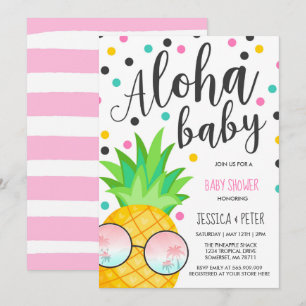 Invitation Aloha baby shower d'ananas d'invitation de baby