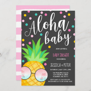Invitation Aloha baby shower d'ananas d'invitation de baby