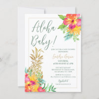 Aloha Baby Tropical Floral Ananas Douche