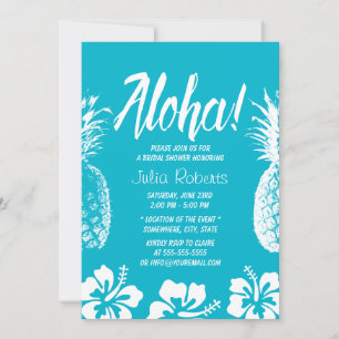 Invitation Aloha Beach Fête des mariées de mariage ananas
