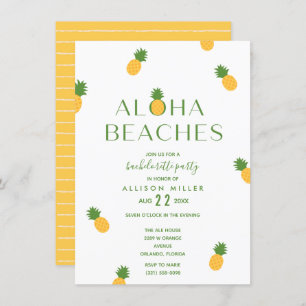 Invitation Aloha Beaches Pineappy Bachelorette Party