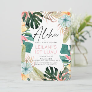 Invitation Aloha Floral Tropical & Botanique 1er A