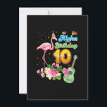 Invitation Aloha Hawaii 10e anniversaire 10 ans Flamant rose<br><div class="desc">Funny Flamingo Gift for men,  Gift for women,  wife,  husband,  son,  daughter,  grandson,  granddaughter. Design Gift Idea for Birthday,  Christmas,  Anniversary,  Fathers day,  Mothers Day,  matching outfit men,  women,  father,  wife,  teacher.</div>