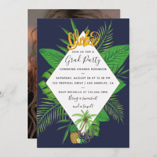 Invitation Aloha Luau Graduation Party ajouter la photo