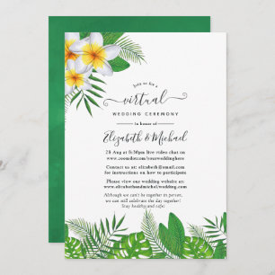 Invitation Aloha Luau Mariage virtuel Hawaiian Aloha Luau