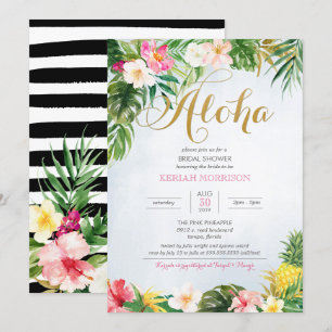 Invitation Aloha Summer Tropical ou Luau Fête des mariées