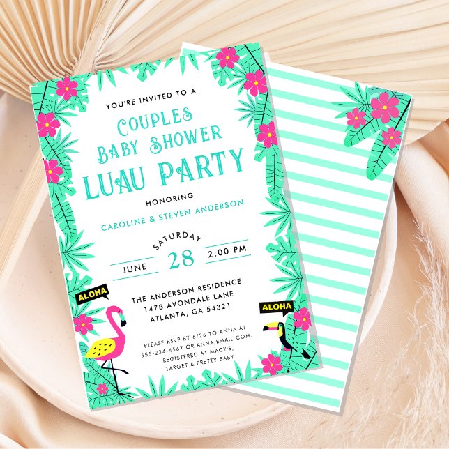 Invitation Aloha Tropical Couples Baby shower Luau (Créateur téléchargé)