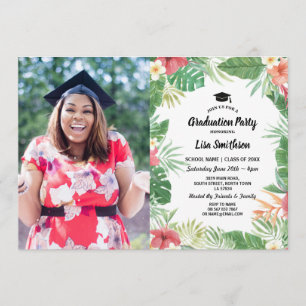 Invitation Aloha Tropical Luau Summer Flora Photo