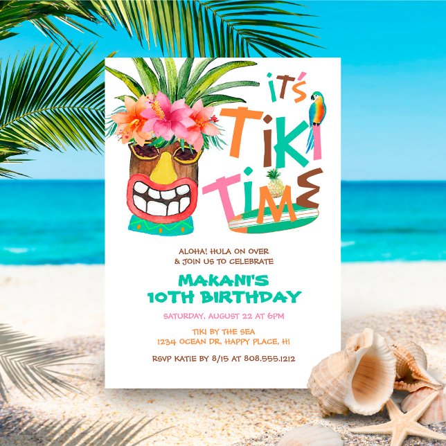 Invitation Aloha Tropical Tiki Luau (Créateur téléchargé)