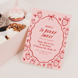 Invitation Alors Berry Sweet Whimsical Girls Coquette Anniver