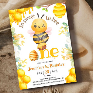 Invitation Alors Doux D'Être Un ! 1er anniversaire fille Invi