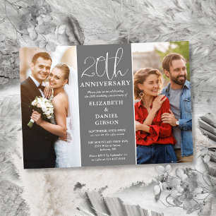 Invitation Alors et maintenant 2 Photo 20e anniversaire de ma