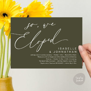 Invitation Alors, Nous Avons Été, Dîner Romantique Mariage