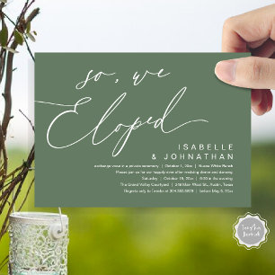 Invitation Alors, nous nous sommes enfuis, dîner de fête de m